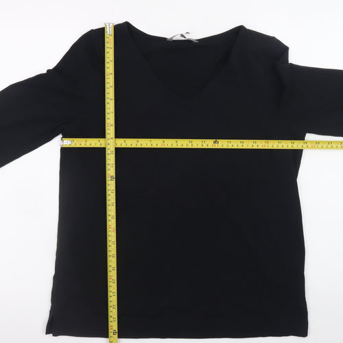Laura Ashley Women’s Black Tunic Blouse Size 12 Bow Sleeve