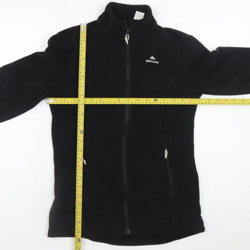 Quechua Men's Black Fleece Full Zip Hiking Jacket Size M