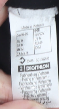 Quechua Men's Black Fleece Full Zip Hiking Jacket Size M