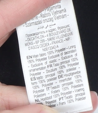 Quechua Men's Black Fleece Full Zip Hiking Jacket Size M