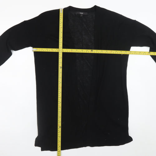Next Women's Black Long Sleeve Cardigan Size 6 Lightweight Knit