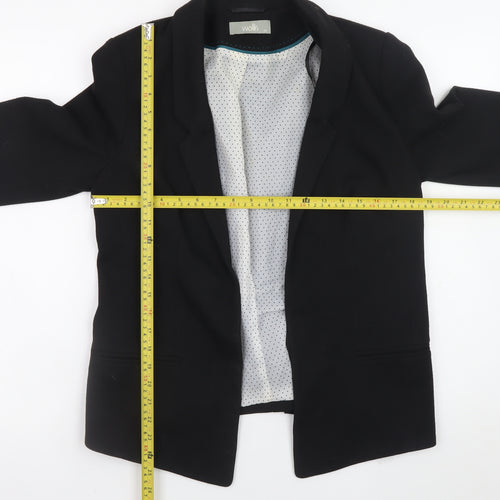 Wallis Women's Black Size 12 Classic Regular Fit Blazer Jacket