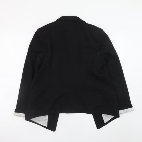 Wallis Women's Black Size 12 Classic Regular Fit Blazer Jacket