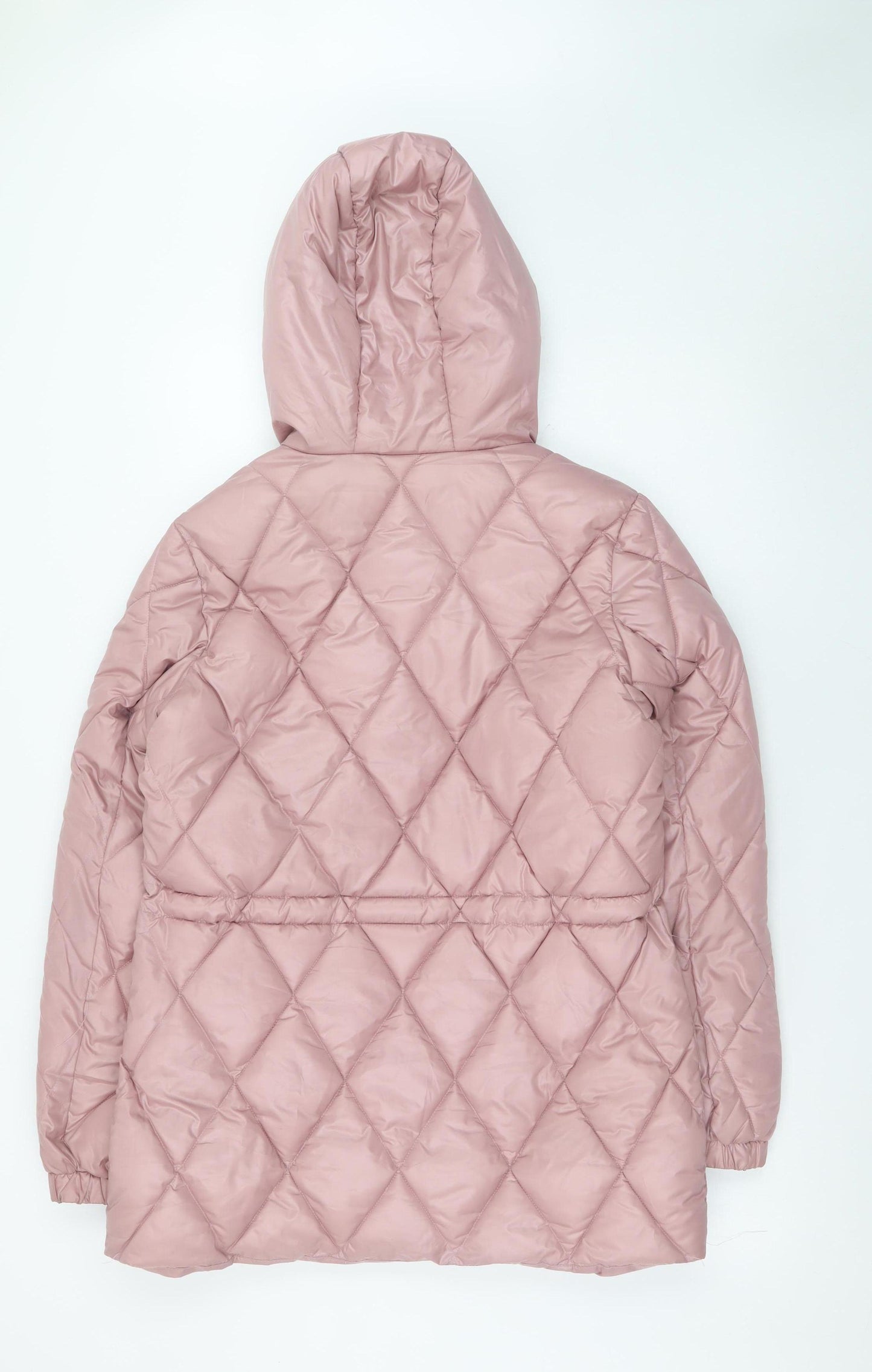 Andrew Marc Womens Pink Quilted Hooded Puffer Jacket Size S