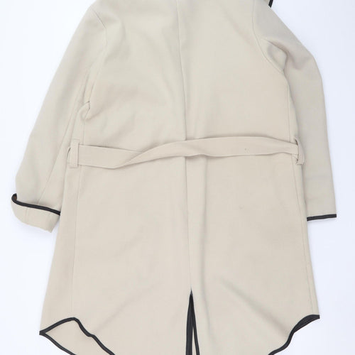 Izabel London Women’s Beige Long Belted Coat Size 8/10