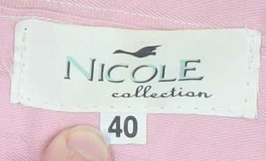 Nicole Collection Women Pink Single-Breasted Blazer Size 12