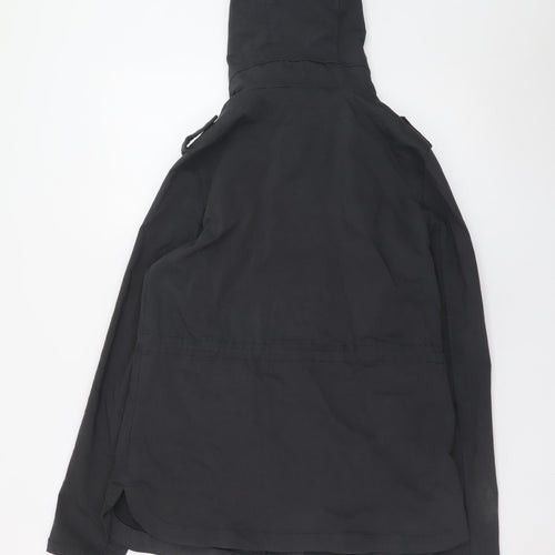 Eden Society Womens Black Hooded Parka Jacket Size M