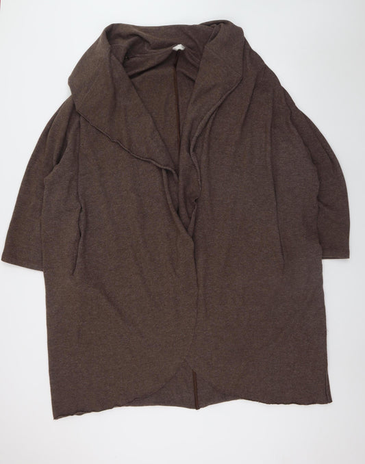 Colebrooke by Windsmoor Women Brown XXL Open Cardigan Wool Blend