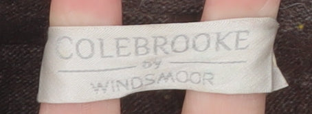 Colebrooke by Windsmoor Women Brown XXL Open Cardigan Wool Blend