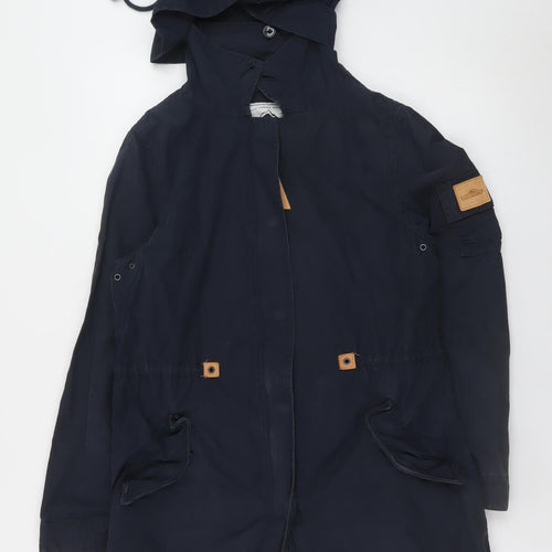 Penfield Women’s Blue Parka Jacket S Cotton Blend Hooded Outdoor