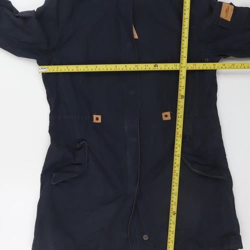 Penfield Women’s Blue Parka Jacket S Cotton Blend Hooded Outdoor