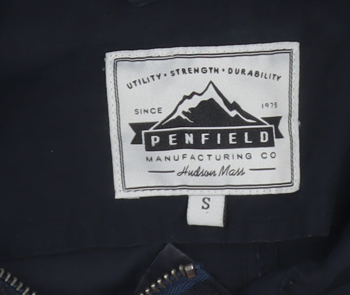 Penfield Women’s Blue Parka Jacket S Cotton Blend Hooded Outdoor