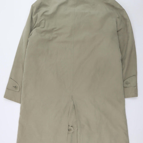 Bugatti Men's Beige Long Trench Coat Size 42 Regular Polyester Blend