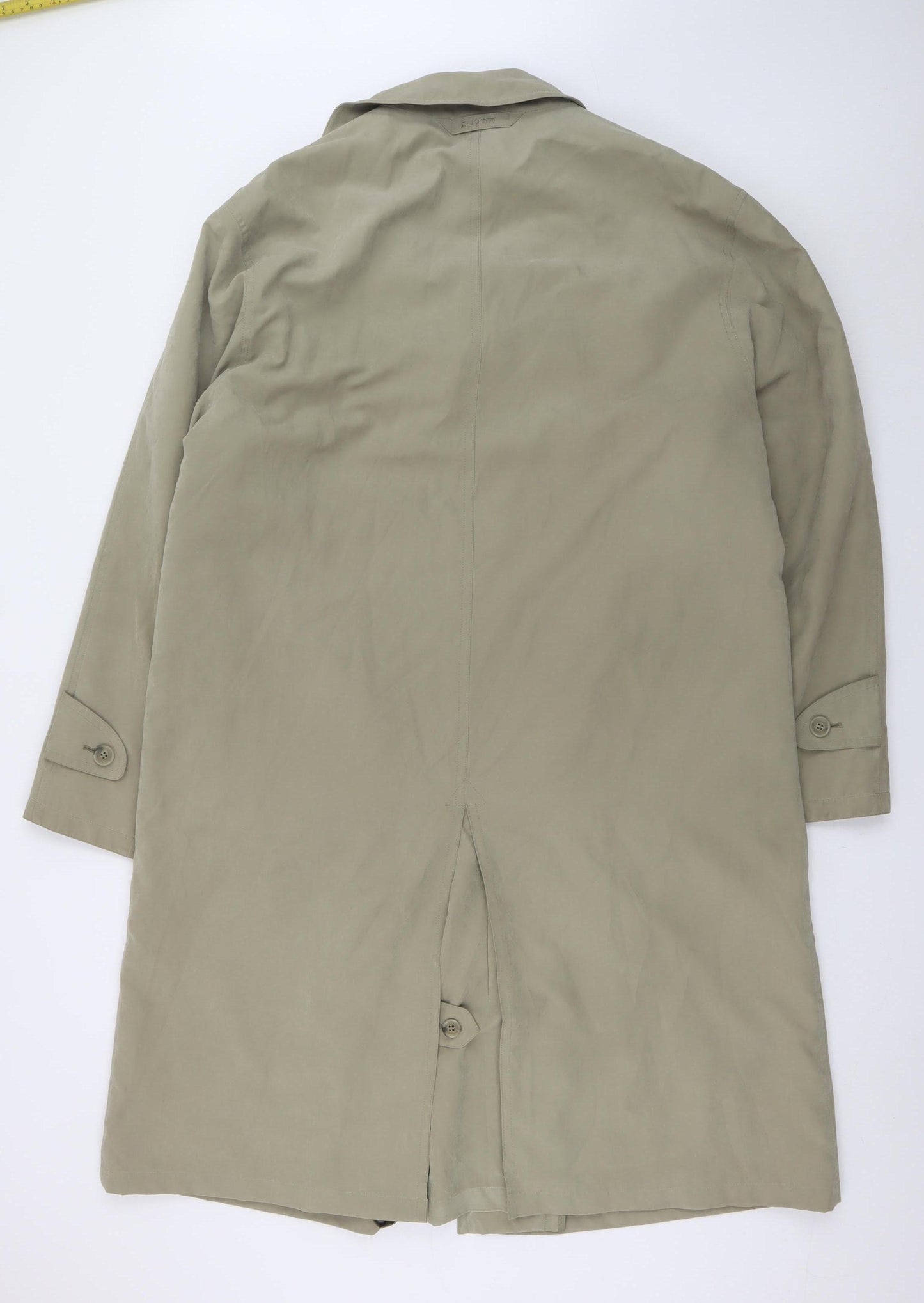 Bugatti Men's Beige Long Trench Coat Size 42 Regular Polyester Blend