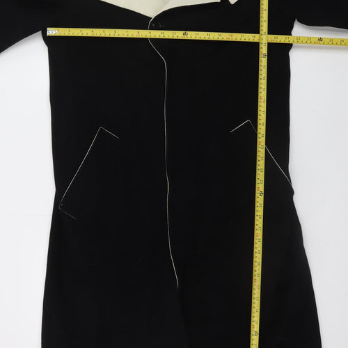 CY Choi Uomo Men's Black Wool Cashmere Long Overcoat Size 48