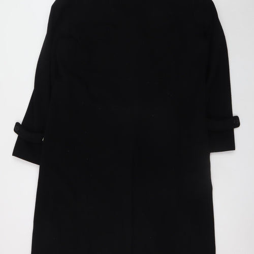 CY Choi Uomo Men's Black Wool Cashmere Long Overcoat Size 48