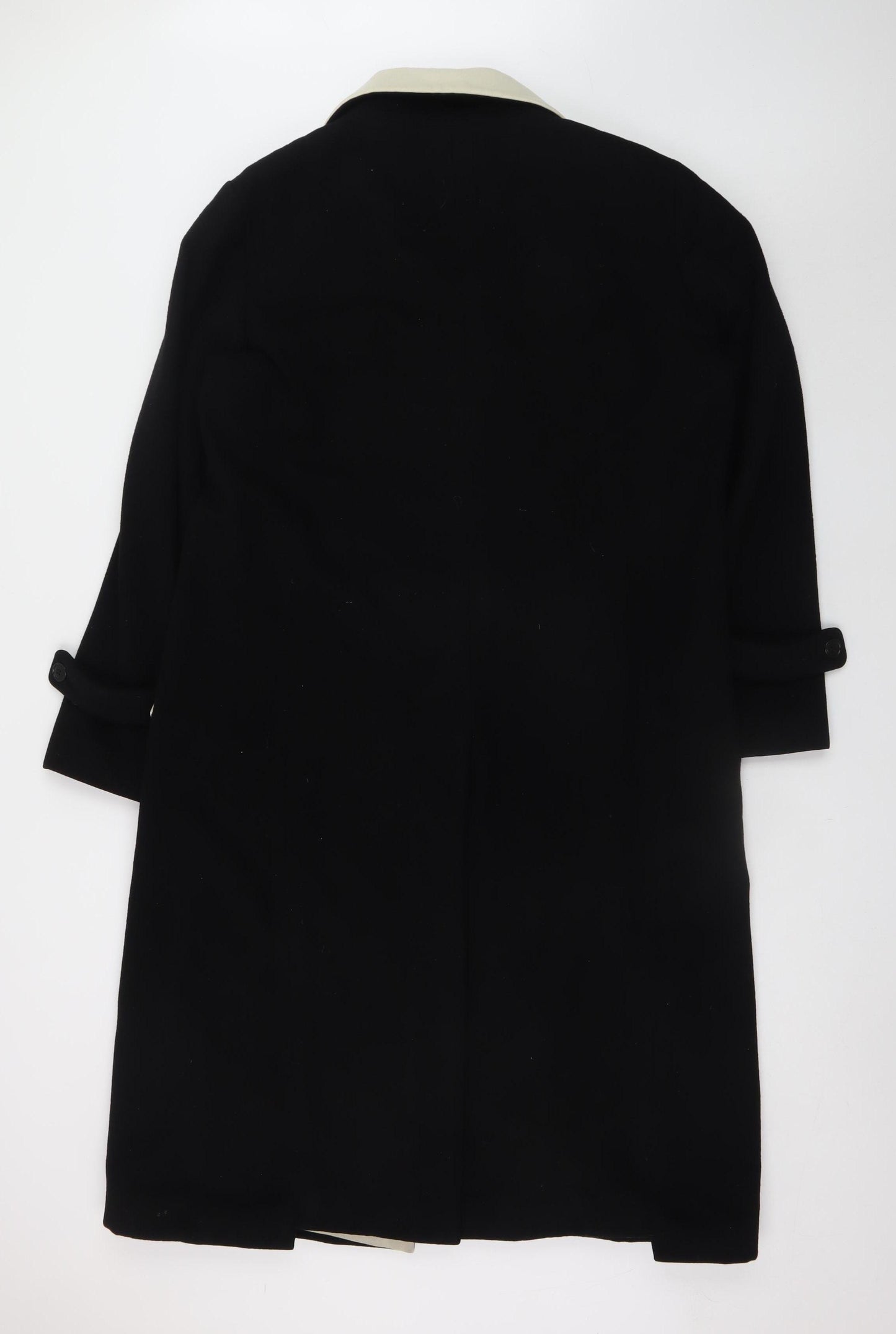 CY Choi Uomo Men's Black Wool Cashmere Long Overcoat Size 48