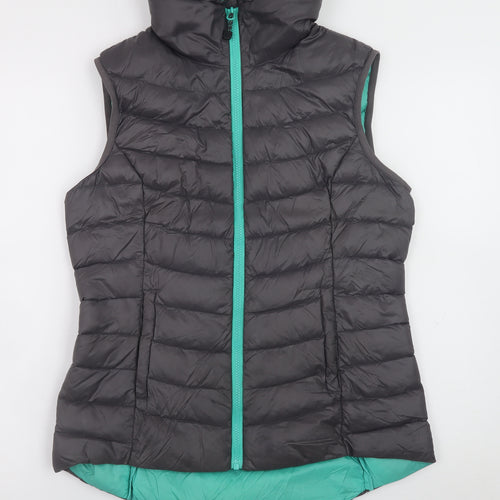 Fat Face Women's Grey Size 12 Puffer Sleeveless Waistcoat