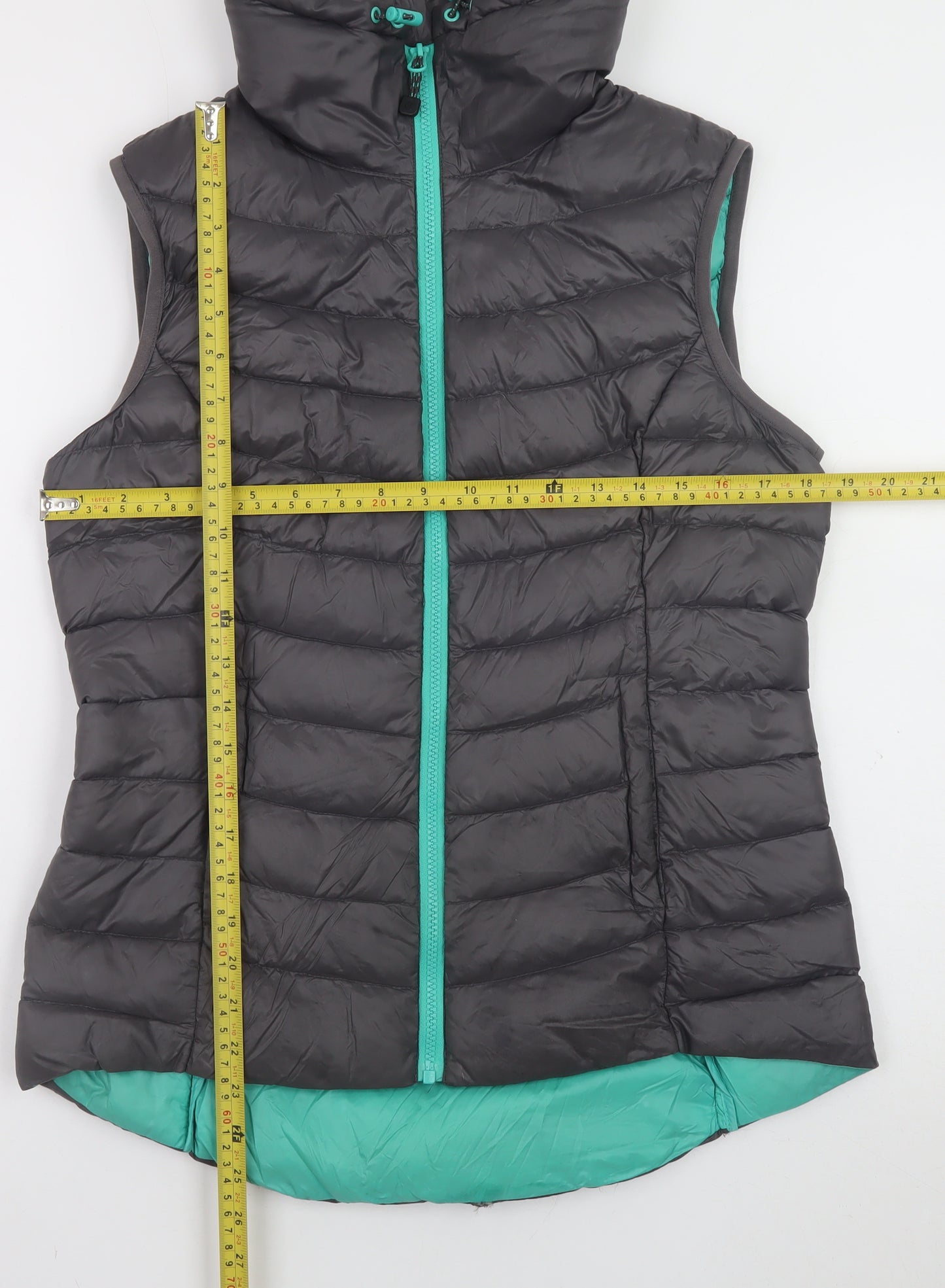 Fat Face Women's Grey Size 12 Puffer Sleeveless Waistcoat