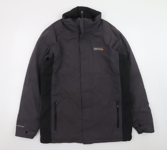 Regatta Mens Black L Waterproof Hooded Outdoor Jacket Lined