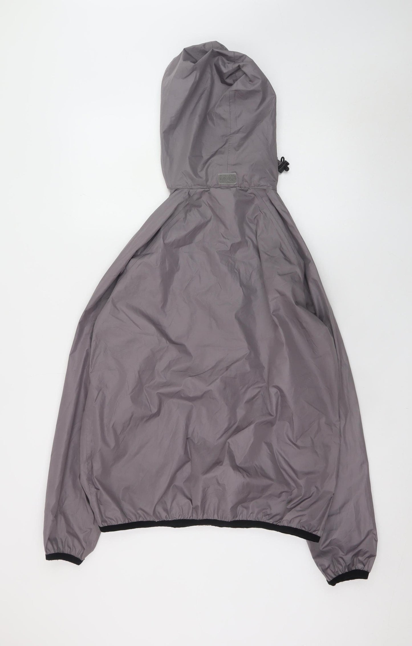 Cotton Traders Men's Grey Hooded Windbreaker Jacket Size S