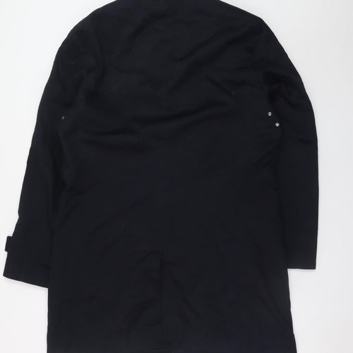 T.M. Lewin Men's Black Cotton Mid-Length Coat 40R