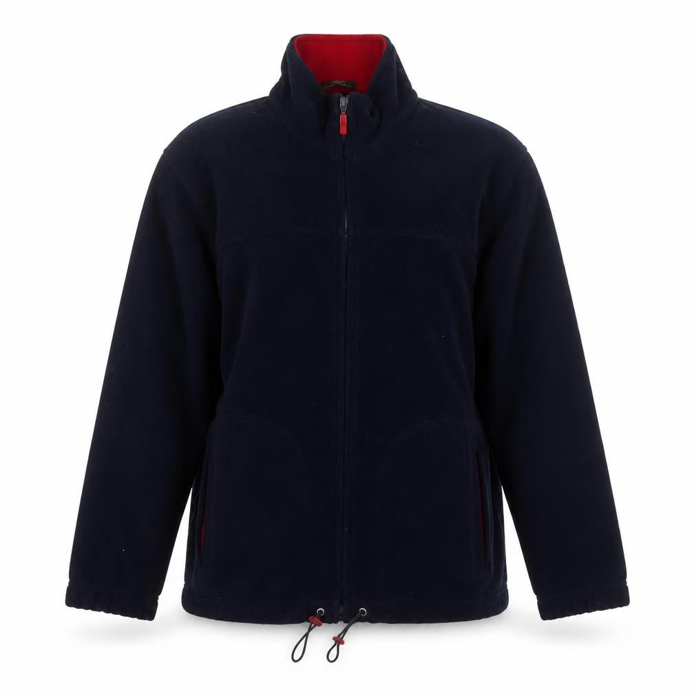 Front view of Marks & Spencer Men's Blue Fleece Full Zip Jacket UK 14