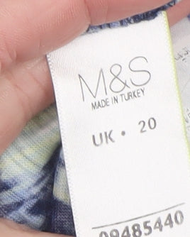 Marks and Spencer Women’s Blue Abstract Tunic Blouse UK 20