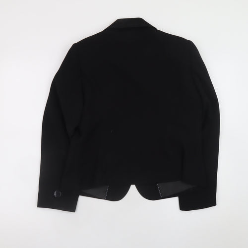 Marks and Spencer Women’s Black Petite Size 14 Tailored Two-Button Blazer