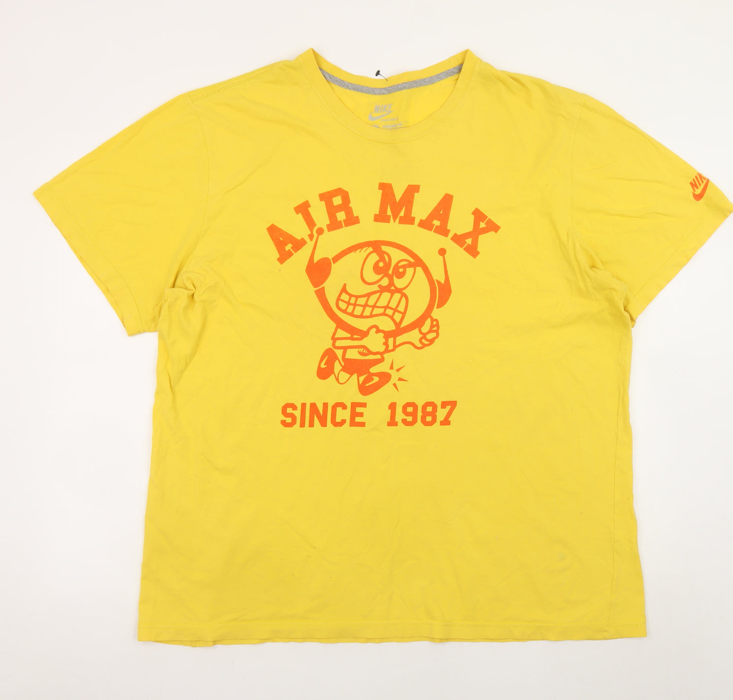 Nike Men's Yellow Air Max Graphic Print 2XL T-Shirt