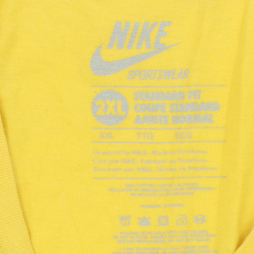 Nike Men's Yellow Air Max Graphic Print 2XL T-Shirt