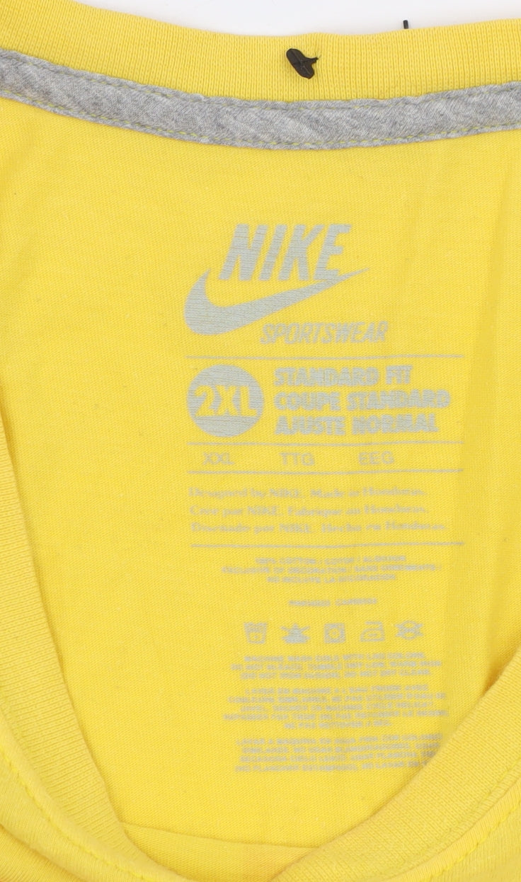 Nike Men's Yellow Air Max Graphic Print 2XL T-Shirt
