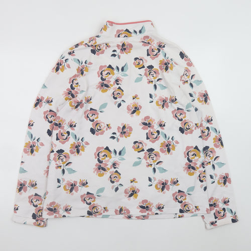 Damart Womens Floral Henley Sweatshirt Pink Multi Size L 18/20