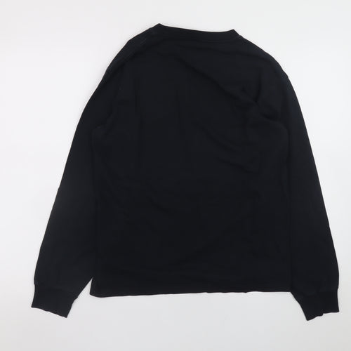Vans Men's Black Long Sleeve Classic Fit Logo T-Shirt Size M