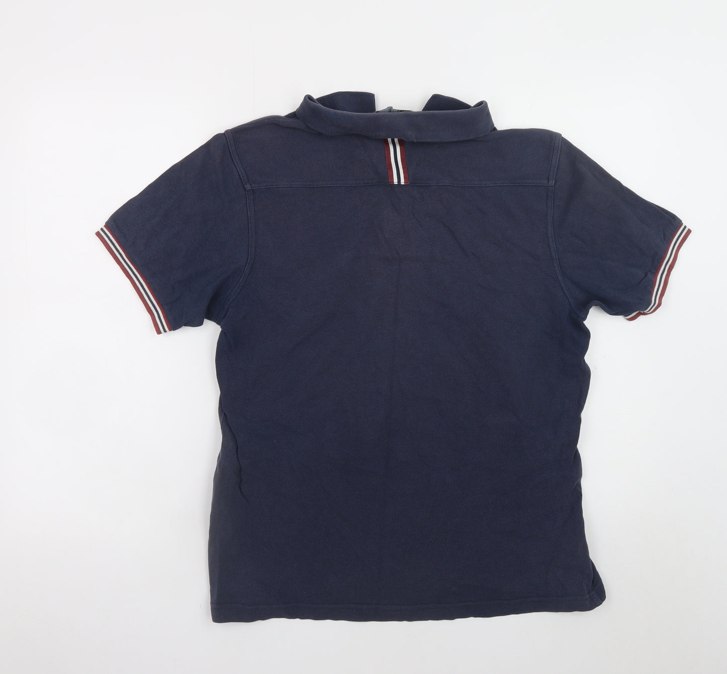 Fred Perry Men's Blue Slim Fit Cotton Polo Shirt Size L