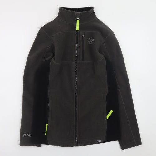 Karrimor Boys Black Fleece Full Zip Outdoor Jacket 13 Years