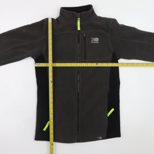 Karrimor Boys Black Fleece Full Zip Outdoor Jacket 13 Years