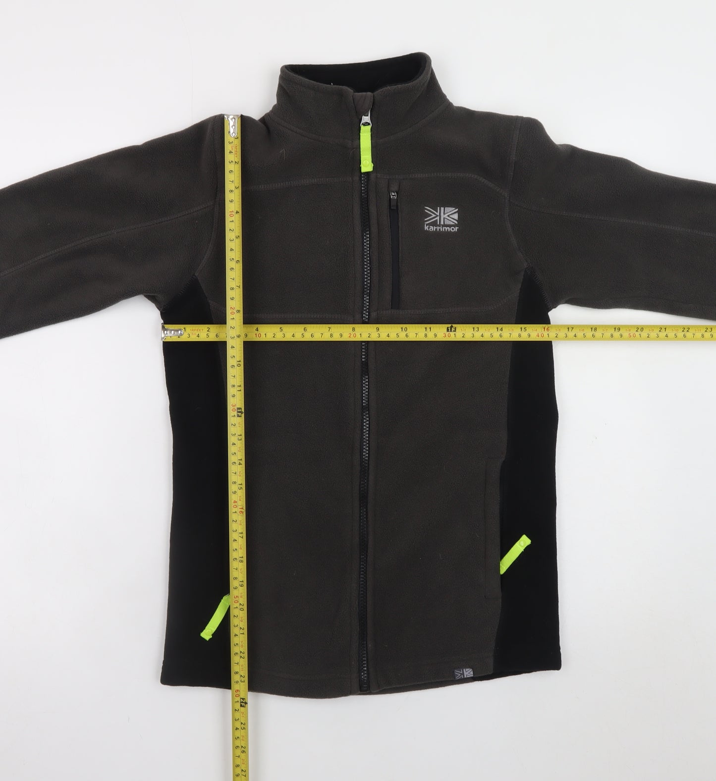 Karrimor Boys Black Fleece Full Zip Outdoor Jacket 13 Years