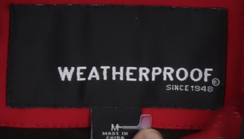 Weatherproof Women's Red Hooded Waterproof Mid-Length Parka Coat M