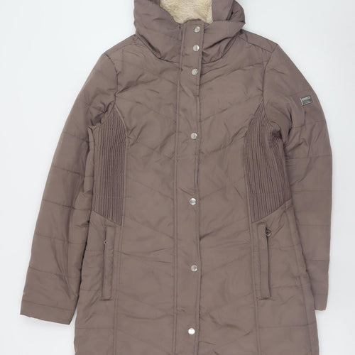 Regatta Women’s Brown Hooded Long Puffer Coat Size 10