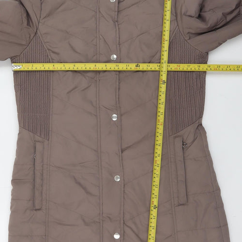 Regatta Women’s Brown Hooded Long Puffer Coat Size 10