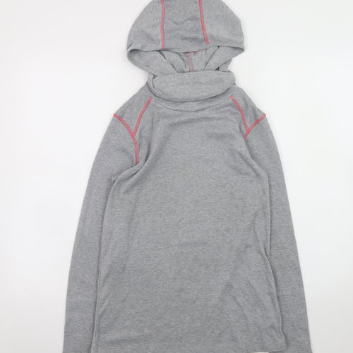 Crivit Women’s Grey Pullover Hoodie Size 14/16 Polyester Long Sleeve