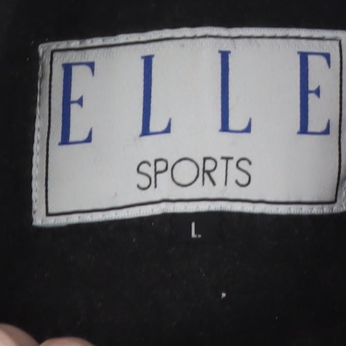 ELLE Sports Women's Black L Full Zip Lined Polyester Jacket