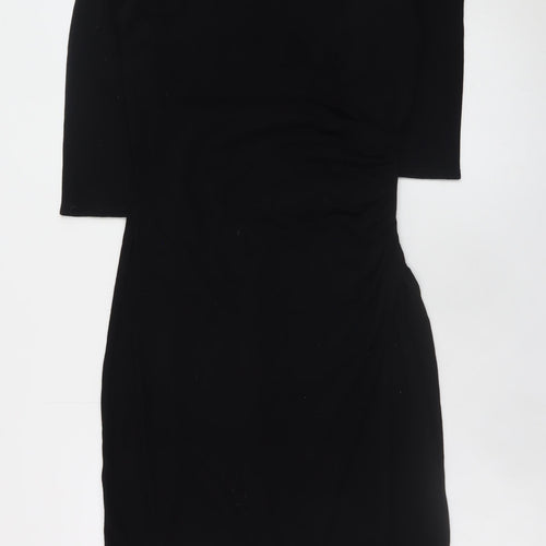 Phase Eight Women's Black Bodycon Stretch Knee Length Dress Size 16