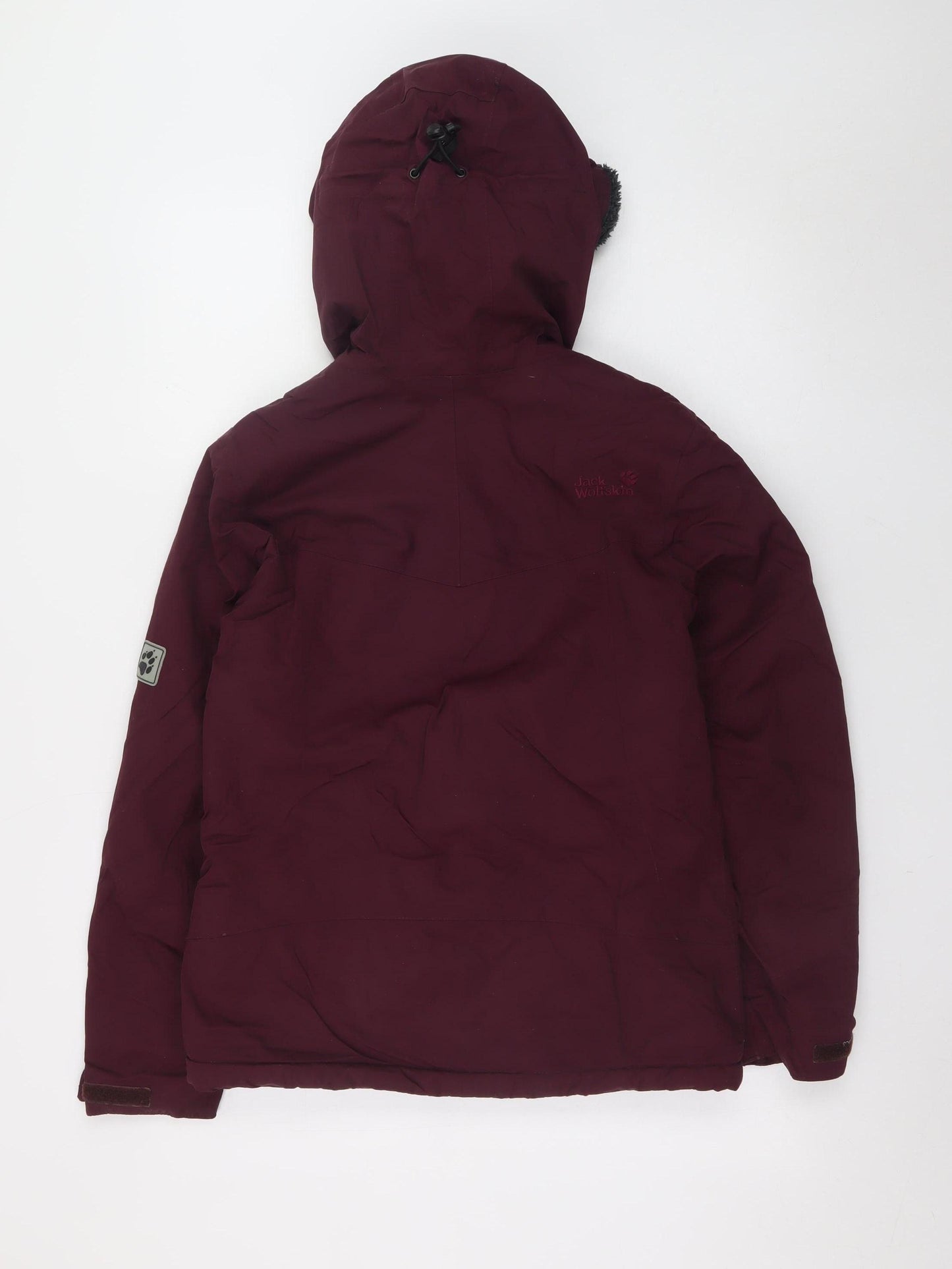 Jack Wolfskin Women's Red Waterproof Hooded Parka Jacket Size 8