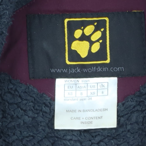 Jack Wolfskin Women's Red Waterproof Hooded Parka Jacket Size 8