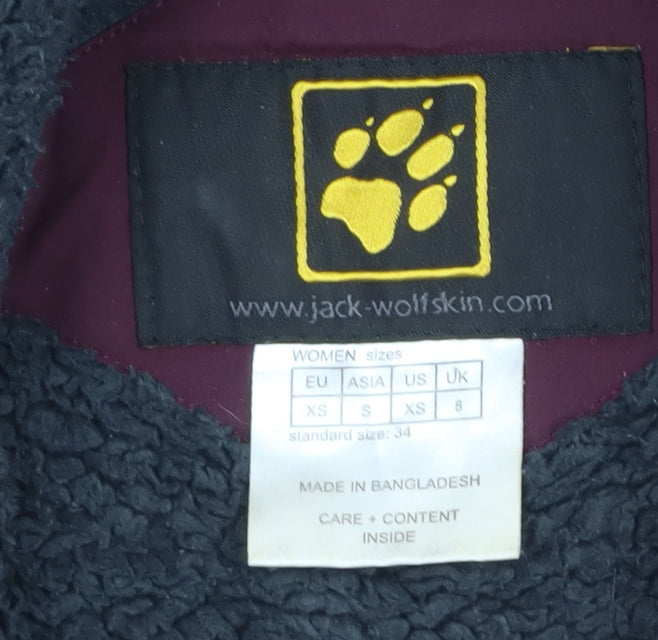 Jack Wolfskin Women's Red Waterproof Hooded Parka Jacket Size 8