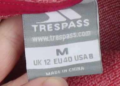 Trespass Women Pink Fleece Full Zip Jacket UK 12 M