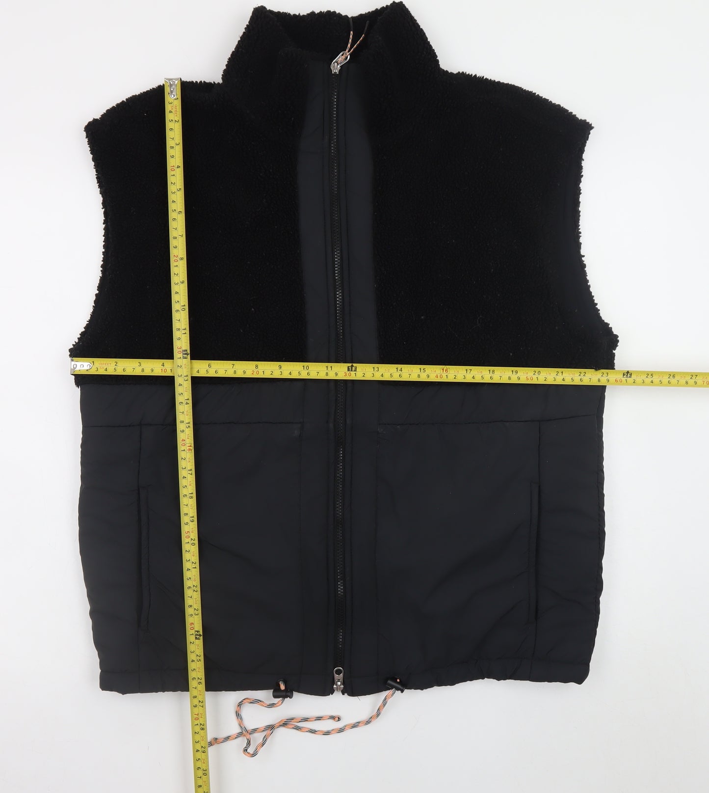 H&M Move Men's Black Fleece Bodywarmer Waistcoat M Regular