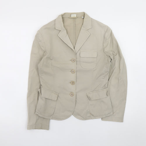 Aspesi Women’s Beige Blazer Jacket Size 12 Cotton Blend Smart Casual